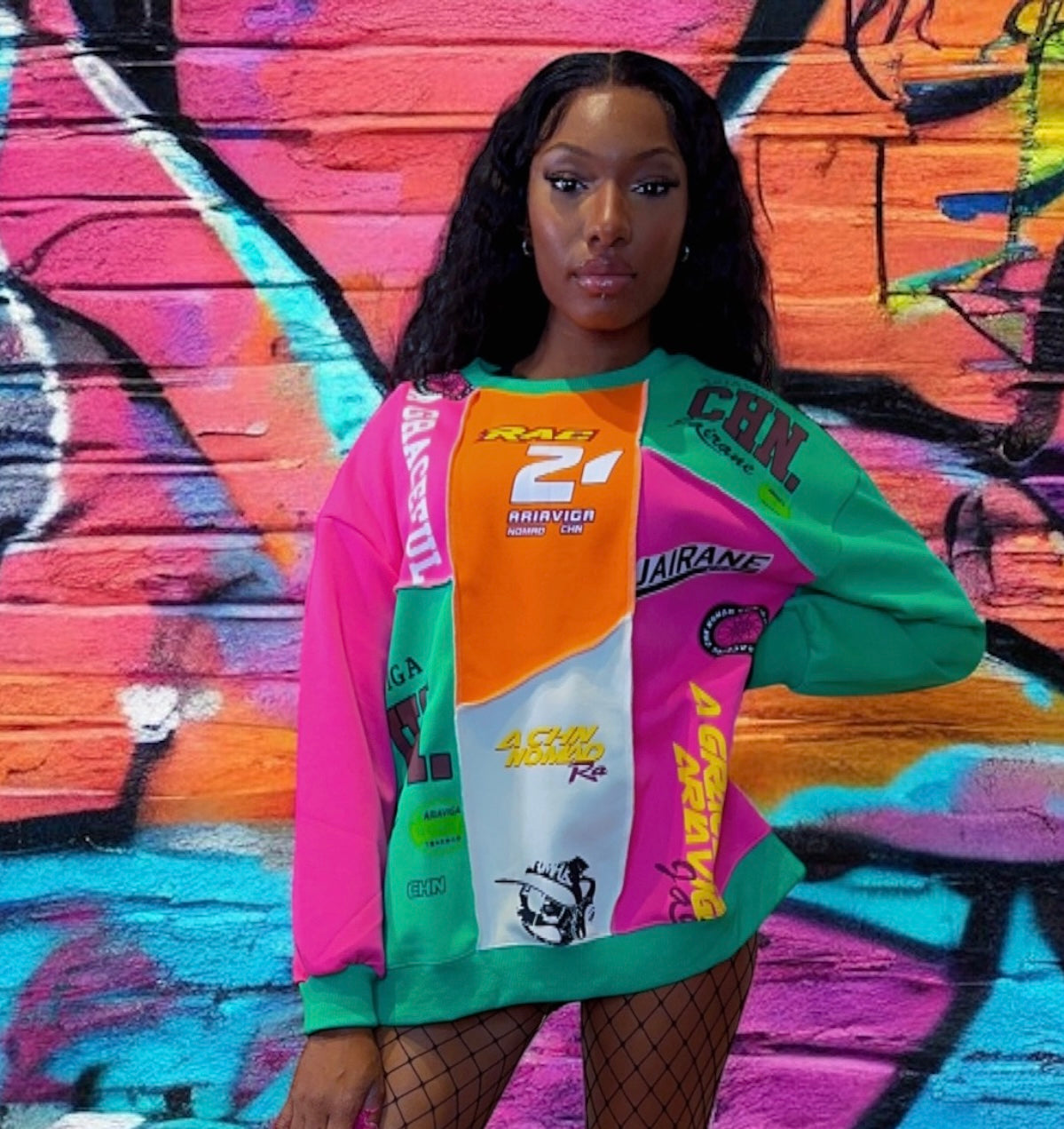 Color Block Streetwear Oversized Sweater/Dress