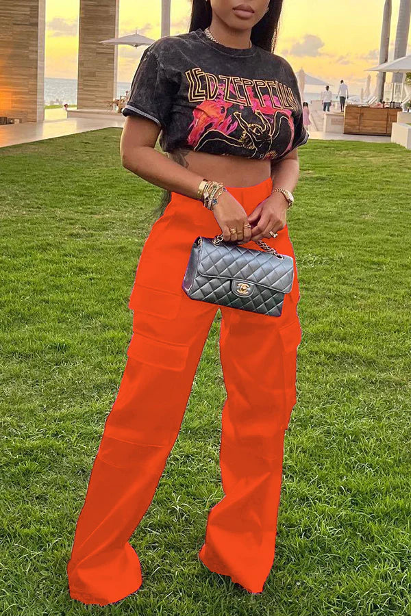 Get On My Level Satin Cargo Pants