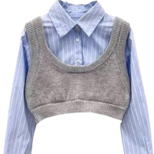 Load image into Gallery viewer, School Girl Crop Sweater Top