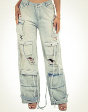 Load image into Gallery viewer, In My Zone Baggy Cargo Jeans