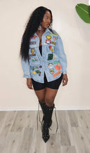 Load image into Gallery viewer, Patchwork Oversized Denim Jacket