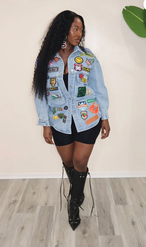 Patchwork Oversized Denim Jacket