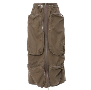 Go To Battle Cargo Zipper Skirt